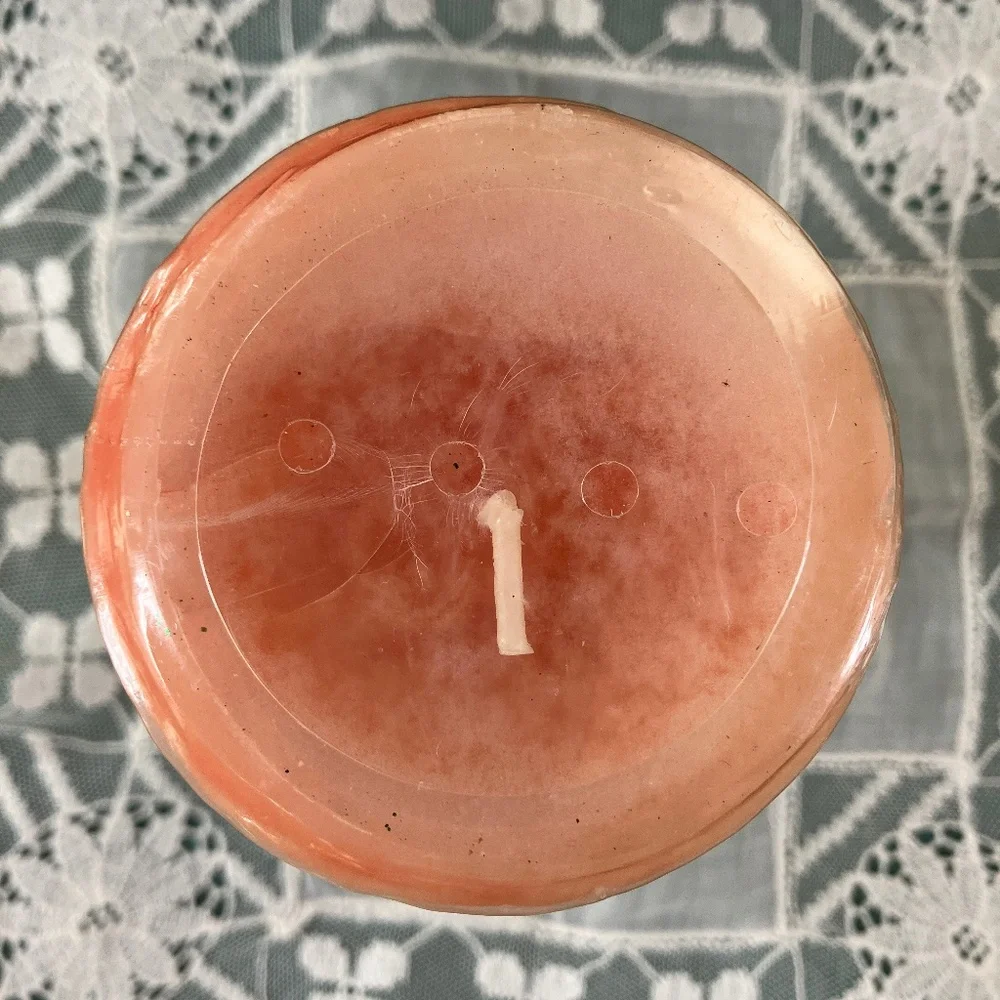 Pier 1 Imports Pink Champagne Scented Candle Pillar 6 inches x 3 inches NEW